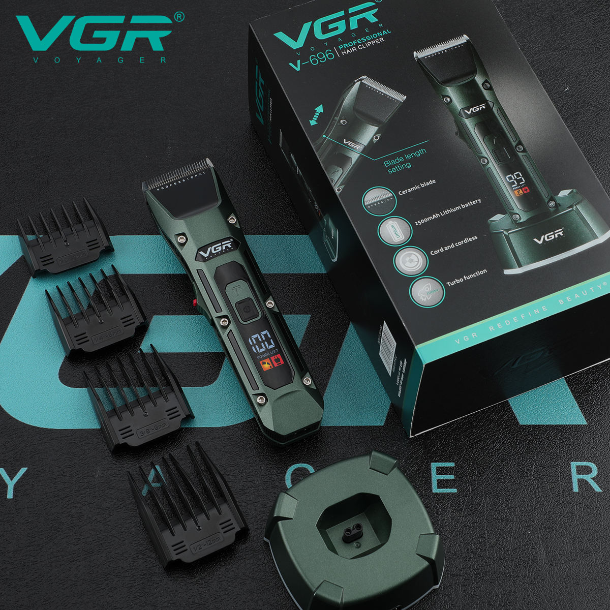VGR V-696 nowy metalowy popula – Men'S Grooming Clippers recenzja i cena